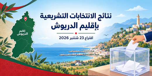 نتائج أولية بإقليم الدريوش.. التجمع الوطني للأحرار يتصدر بـ8047 صوتا بعد فرز 86% من مكاتب التصويت نتائج أولية بإقليم الدريوش.. التجمع الوطني للأحرار يتصدر بـ8047 صوتا بعد فرز 86% من مكاتب التصويت