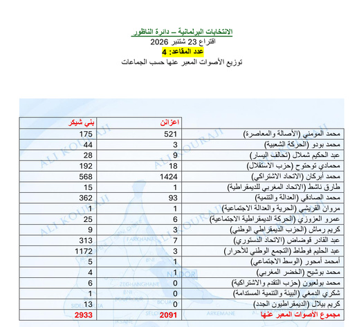 قراءة في نتائج الانتخابات البرلمانية بإقليم الناظور.. ماذا لو صوتت الأغلبية؟ قراءة في نتائج الانتخابات البرلمانية بإقليم الناظور.. ماذا لو صوتت الأغلبية؟