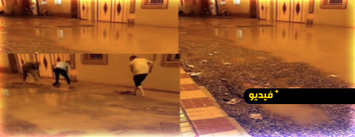 دقائق من الأمطار تغرق أزقة حي 