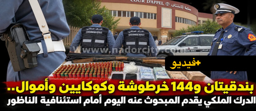  بعد حجز بندقيتي صيد وذخيرة ومخدرات.. توقيف مبحوث عنه وتقديمه أمام قاضي التحقيق بالناظو