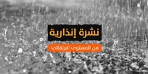نشرة إنذارية جديدة تتوقع تساقطات مطرية بالحسيمة وعدد من المناطق الأخرى نشرة إنذارية جديدة تتوقع تساقطات مطرية بالحسيمة وعدد من المناطق الأخرى