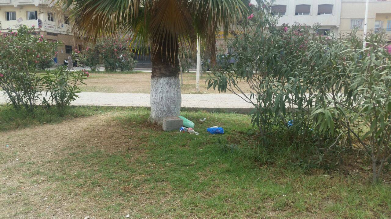 حملة تمشيطية لتحرير حديقة عمومية من المتشردين و مدمني المخدرات بوسط مدينة بني نصار