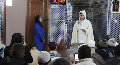 مسجد الحسن الثاني بلعري الشيخ بالناظور يشهد اعلان اسلام من طرف امرأة من جنسية اسبانيا