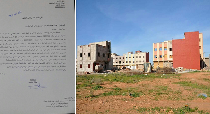 مستشار جماعي يطالب العامل بالتدخل لمنع إحداث تجزئتين سريتين يتم تشييدهما بسلوان