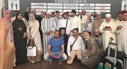 تجمع مسلمي بلجيكا يودع بمطار بروكسيل الدولي بعثة وزارة الأوقاف و الشؤون الإسلامية المغربية.