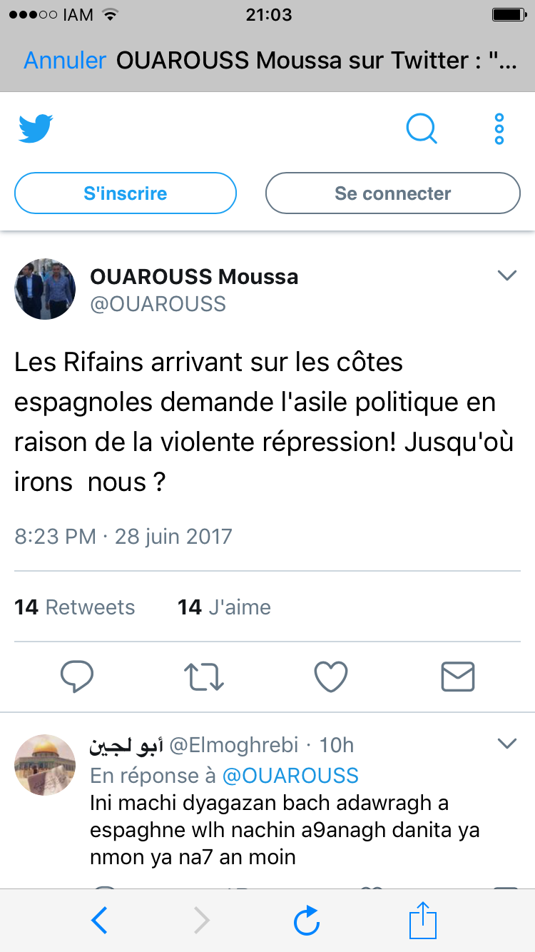 واعروص المقرب من ماكرون يؤكد طلب الشباب الريفي اللجوء في إسبانيا ويتساءل إلى أين نحن ذاهبون