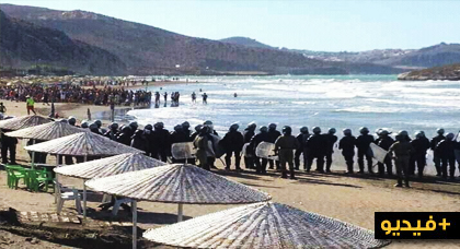 قوات الأمن تلاحق الحراكيين إلى شاطئ الصفيحة لمنعهم من الاحتجاج