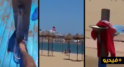 مغربي ينبهر بالخدمات الرفيعة لشواطئ مليلية .. موقف سيارت ودوش ومظلات شمسية بالمجان 