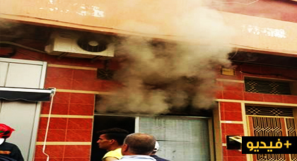 اندلاع حريق مهول بأحد المنازل وسط "لعري الشيخ" يستنفر رجال المطافئ بالناظور
