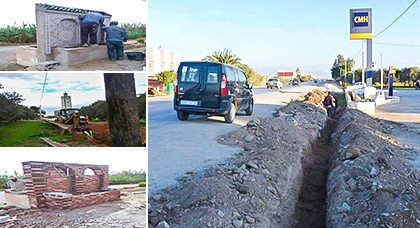 جمعية بوعرك تربط مسجد المحسنين بالماء الصالح للشرب وتشيد نافورة عمومية ببوعرك 