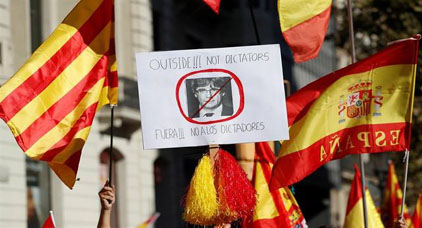 مسيرة "مليونية" في برشلونة ضد استقلال كتالونيا عن اسبانيا