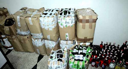 الدرك الملكي بسلوان يحجز سيارة محملة ب5000 قنينة خمر