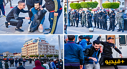 شاهدوا كيف فرق الأمن بالقوة وقفة تضامنية لنشطاء حراك الناظور مع ساكنة جرادة