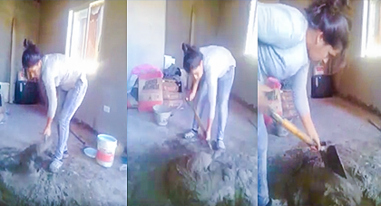 فيديو لشابة مغربية في مقتبل العمر تشتغل كعاملة بناء يشعل الفايسبوك