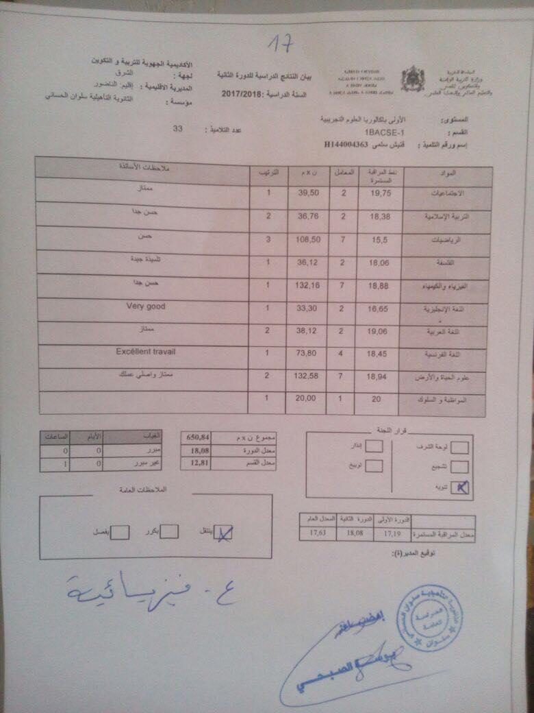 ولي أمر تلميذة بثانوية الحساني بسلوان يشكو التمييز الذي يطال اخته من أستاذها
