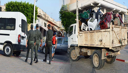 السلطات المحلية تشن حملة واسعة على محتلي "الملك العمومي"  بشوارع مدينة الناظور 
