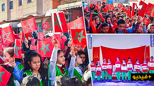 شاهدوا.. فرخانة تحتفل بعيد المسيرة الخضراء وتنظيم كرنفالا للأطفال