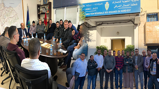 عامل الناظور والمدير الجهوي للجمارك يستقبلان أعضاء ائتلاف مستثمري شمال شرق المغرب وعدد من التجار 
