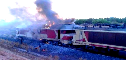 اندلاع حريق في قطار انطلق من الناظور قرب حاسي بركان يثير الرعب في صفوف المسافرين