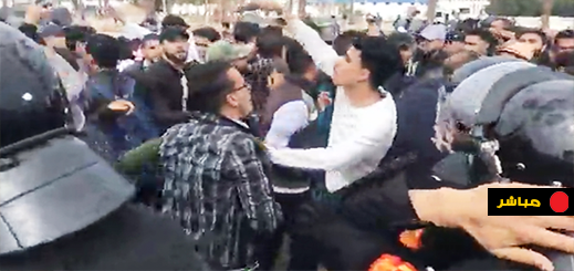 شاهدوا.. الأمن يحاصر وقفة أساتذة "الكونطرا" بساحة الشبيبة بالناظور