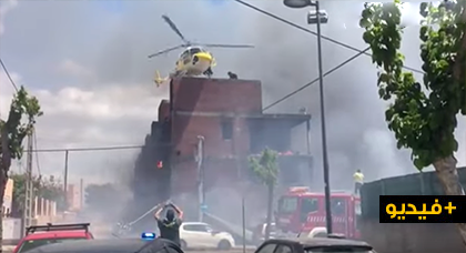 فيديو .. إصابة ثلاث مغاربة في حريق مهول اندلع في مبنى بإيبيزا