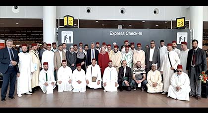 مؤسسة تجمع مسلمي بلجيكا تشرف على توديع وفد البعثة المغربية بمطار بروكسيل
