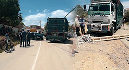 حادثة سير تؤدي إلى سقوط عمود كهربائي بسوتولازار