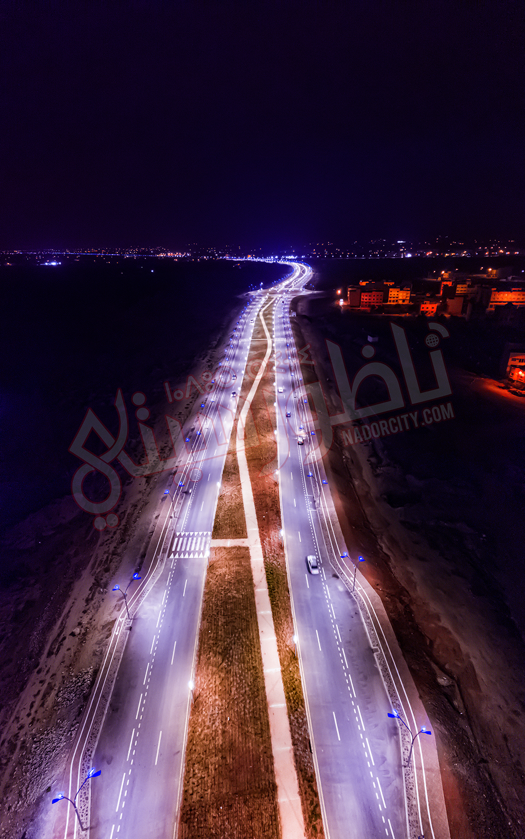 شاهدوا.. طريق تاويمة الجديدة من الجو كما لم تروها من قبل