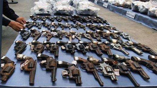 اتلاف 300 سلاح ناري بمدينة مليلية المحتلة كان بحوزة العصابات والمجرمين