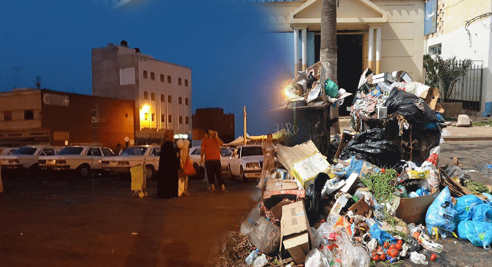 مرصد لحقوق الانسان يحذر من استمرار تراكم الأزبال بالناظور ومن ابتزاز الطاكسيات للمواطنين أيام العيد