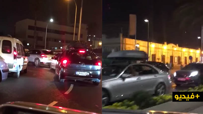 شاهدوا بالفيديو.. إرتباك في حركة السير بمليلية بسبب المئات من سيارات أفراد الجالية المتجهة الى الميناء