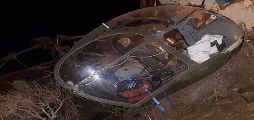 سقوط طائرة هليكوبتر إسبانية بعد اختراقها أجواء المغرب من أجل تهريب الحشيش