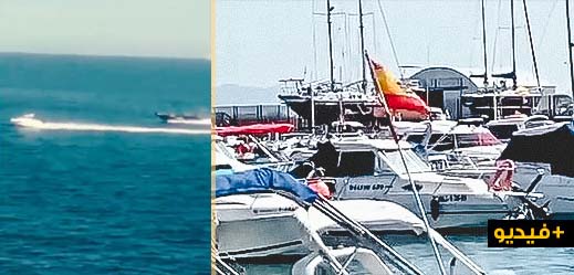 مثير.. شاهدوا مطاردة هوليودية لمغربي سرق قاربا من ميناء مليلية واتجه به إلى سواحل الناظور