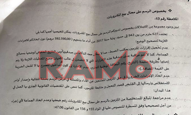 من اختلالات حوليش.. تضييع ازيد من 200 مليون بسبب عدم استخلاص رسوم النقل ومحلات بيع المشروبات