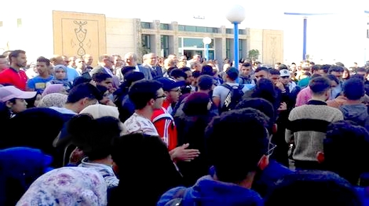 احتجاجات طلابية صاخبة في استقبال وزير التعليم بالمدرسة الوطنية للعلوم التطبيقية بالحسيمة