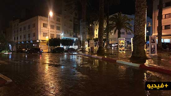 شاهدوا.. تسجيل تساقطات مطرية مهمة بمدينة الناظور وبلداتها الضاحوية