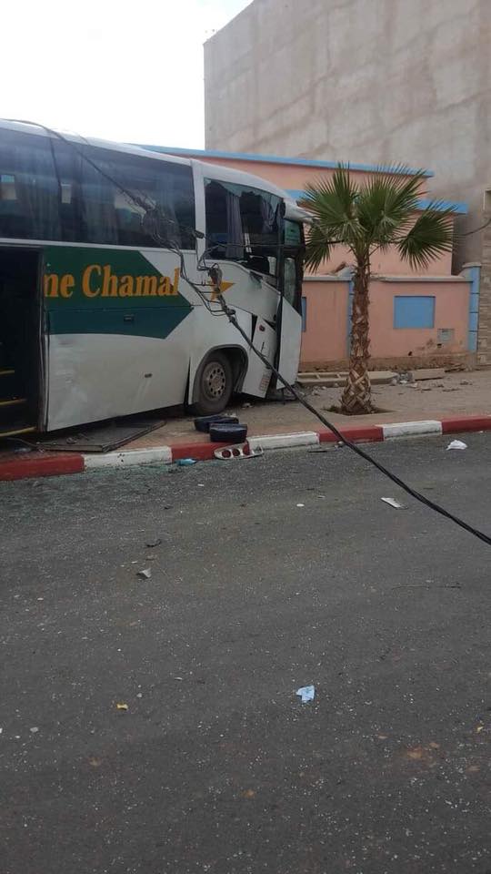 الألطاف الإلهية تحول دون سقوط ضحايا في حادثة حافلة لنقل المسافرين بتزطوطين 