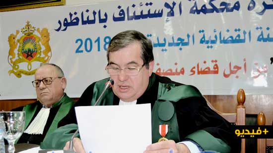 الرئيس الاول لمحكمة الاستئناف بمدينة الناظور: يجب العمل على أن يصحو ضمير الزوج لينفق على زوجته وأبنائه قبل الوصول الى القضاء 