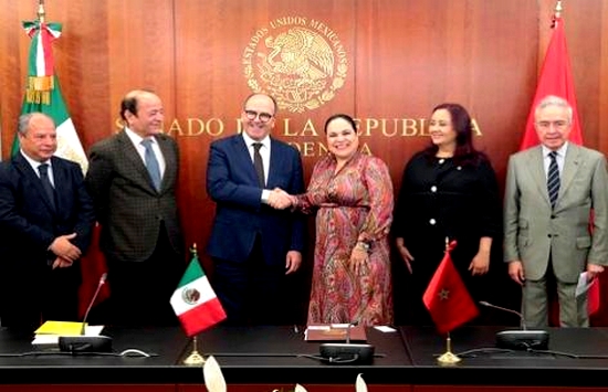 بنشماش وسلامة يلتقيان رئيسة مجلس الشيوخ المكسيكي ويتباحثان سبل تعزيز علاقات التعاون