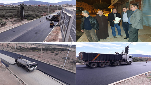 رئيس جماعة ميضار يتفقد في زيارة ميدانية أشغال تزفيت الشوارع الرئيسية للمدينة رئيس جماعة ميضار يتفقد في زيارة ميدانية أشغال تزفيت الشوارع الرئيسية للمدينة