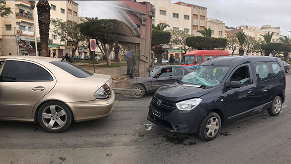 خسائر مادية في حادثة سير في الطريق الرابطة بين الناظور وأزغنغان 