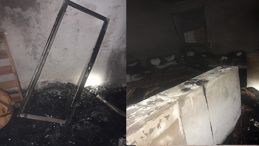 بالصور.. إندلاع حريق بإحدى الشقق التابعة لمجموعة العمران بمدينة سلوان 