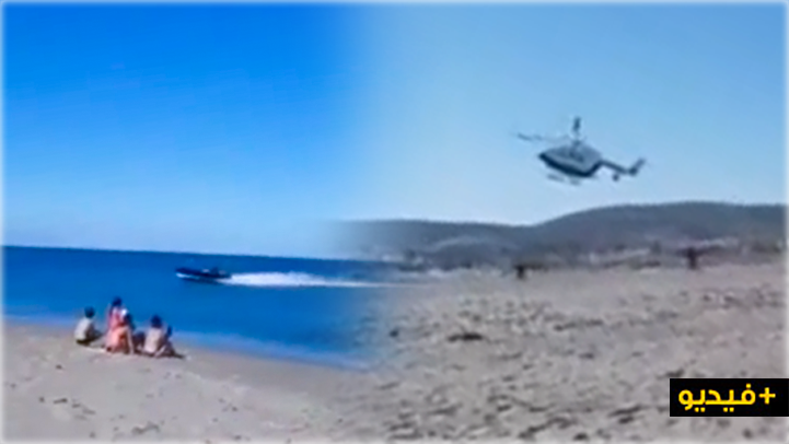 شاهدوا.. مطاردة هوليوودية بين مهربين لـ"الحشيش" ومروحية للشرطة بشاطئ جنوب إسبانيا