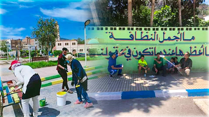 صباغة الأزقة ورسومات على الجدران... شباب أزغنغان يطلقون مبادرة لتزيين أحياء المدينة 