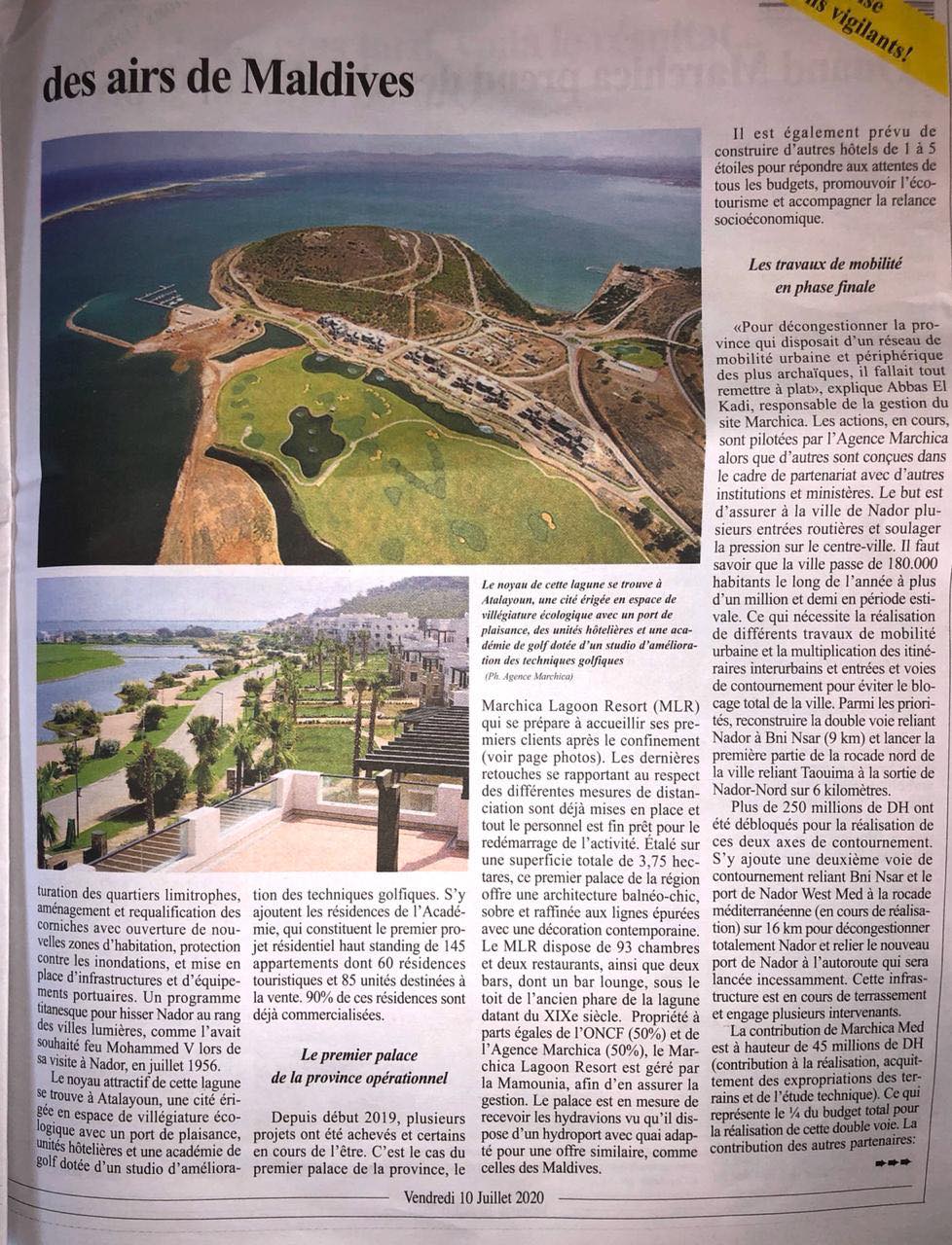 Quand Marchica prend des airs de Maldives Quand Marchica prend des airs de Maldives