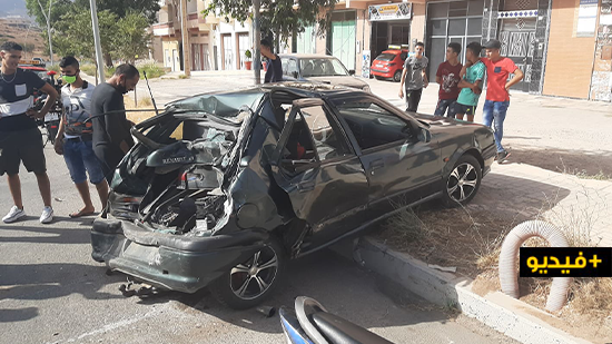 تعطل فرامل شاحنة لجمع النفايات بالناظور يتسبب في حادث خطير