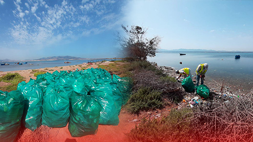 مارتشيكا تقود حملة تنظيف شاطئ بوقانا وتدعوا المواطنين إلى الحفاظ على جمالية الشاطئ
