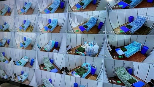 زيارات افتراضية للمصابين بفيروس كورونا باستعمال كاميرات مراقبة