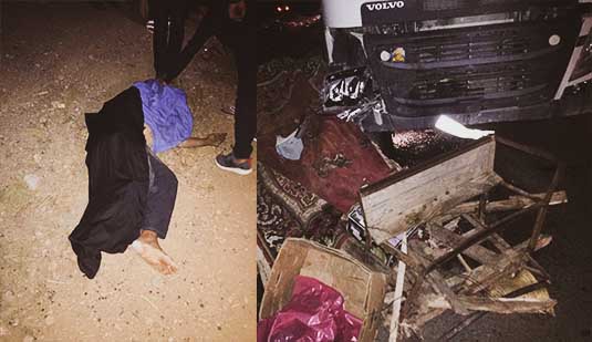 فاجعة.. شاحنة ضخمة تهشم رأس بائع للخضر على بعد مسافة قريبة من مرجان الناظور