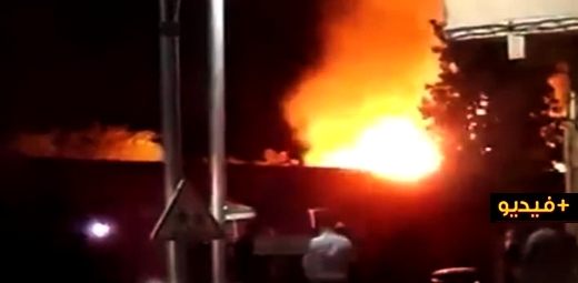 اندلاع حريق مهول بثانوية طه احسين بأزغنغان يتسنفر السلطات المحلية وعناصر الوقاية المدنية
